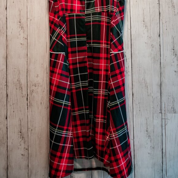 Red & Black Tartan Plaid Slip Dress - Picture 4 of 5